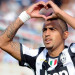Arturo Vidal celebrates scoring Juventus's winner
